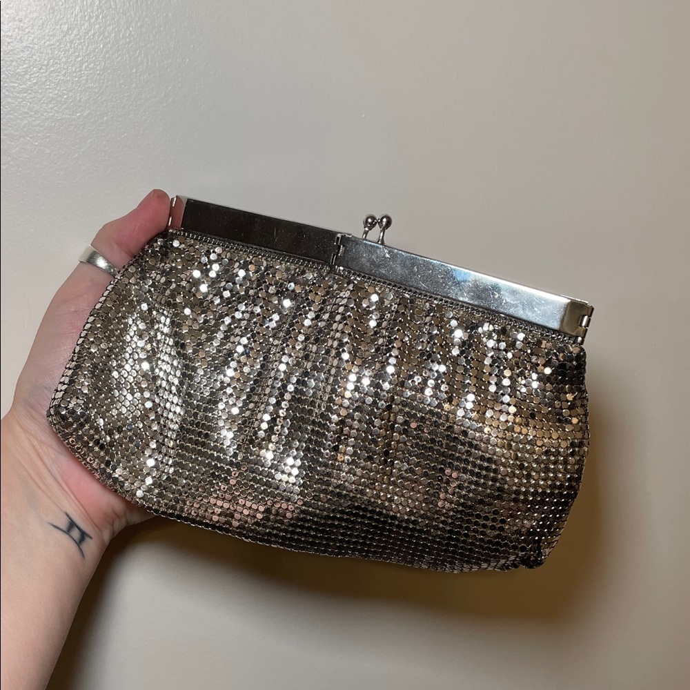 Whiting & Davis Vintage Shimmering Silver Mesh Clutch